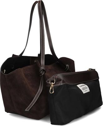 ViaMailBag Holly Su&egrave;de Tote Bag - Dames - Tassen - Bruin - Maat: ONE Size Su&egrave;de