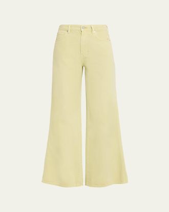 Veronica Beard Kasey Mid-Rise Wide-Leg Jeans