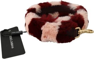 Dolce & Gabbana Dolce & Gabbana Lapin Fur Colorblock Shoulder Strap Red