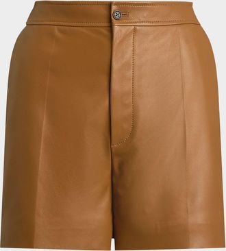 Ralph Lauren Collection Josselyn Leather Shorts