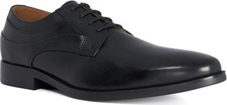 Dune London Mens Santiaego - Leather Lace-Up Gibson - Black - Size UK 11