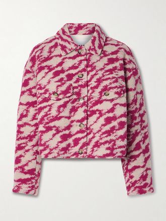 Isabel Marant Cappotto In Misto Lana Testurizzata Ferida - Rosa