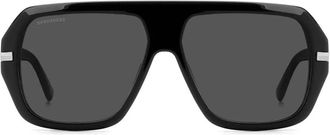 Dsquared2 Sunglasses D2 0160/S 807/Ir Black Silver/Smoky Gray Mens