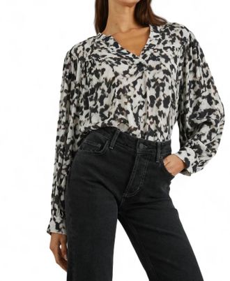 Rails Fable Long Sleeve Print Blouse In Cheetah