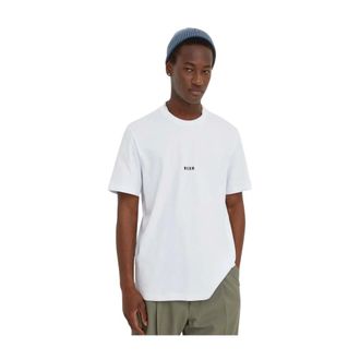 Msgm Msgm, Tops, Heren, Wit, S, Katoen, Logo Print T-shirt