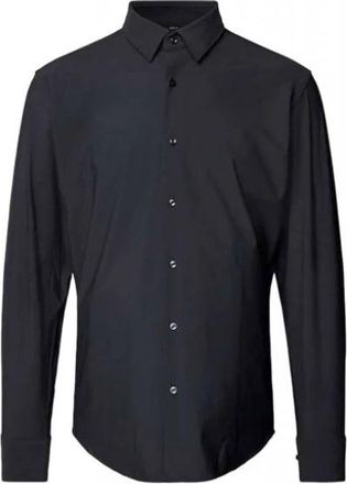 HUGO BOSS P-Joe Regular Fit Shirt - Heren - Zakelijke Overhemden - Zwart - 3XL - Katoen - Overhemden