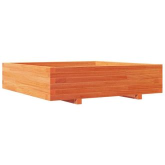 vidaXL Vidaxl - Jardinera De Madera Maciza De Pino Marr&oacute;n Cera 100x100x26,5 Cm