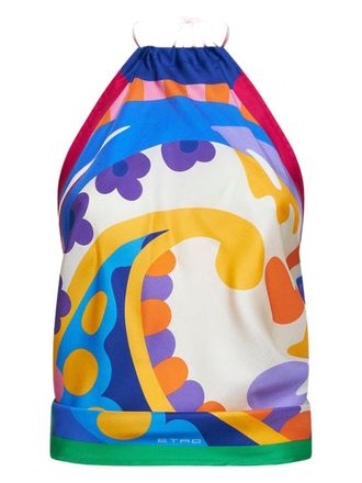 Etro Etro Seidenoberteil mit Paisley-Print