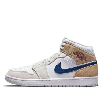 Air Jordan 1 Mid White Khaki Blue Void DO6726-100