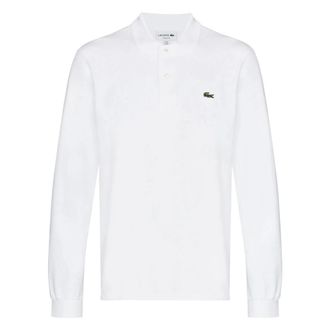 Lacoste Polo Shirts, male, White, Size: M Classic Fit Long Sleeve L.12.12 Polo