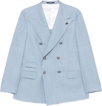Gabriele Pasini Double-breasted Blazer - Heren - Blazers - Blauw - M - Wol - Jassen
