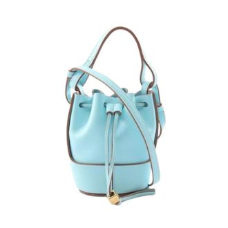 Loewe Pre-owned Bucket Bag - Dames - Pre-owned - Blauw - Maat: ONE Size Leer