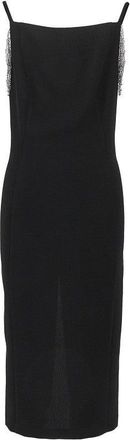 Pinko Midi dress with jewelled shoulders Woman 38