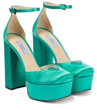 Prada Satin platform pumps
