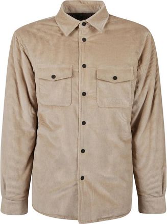 MC2 Saint Barth Corduroy Shirt - Heren - Casual Overhemden - Beige - S - Overhemden