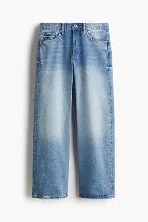 H&M Loose Straight Jeans - Helles Denimblau