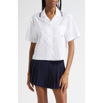 Sporty & Rich SRC Sailor Button-Up Shirt in White at Nordstrom Rack, Size X-Large