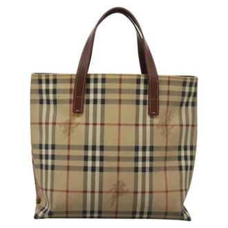 Burberry Tweedehands leren handtassen - Dames - Vintage Shopper - Beige - ONE Size - Leer - Vintage