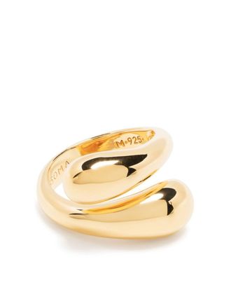 Missoma Savi crossover band ring - Gold