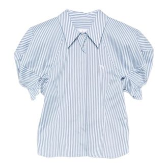 Vivienne Westwood Striped Short-Sleeved Shirt - female - Vivienne Westwood - Shirts - Blue - XS - Blouses & Shirts