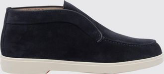 Santoni Stivaletti polacchino in pelle scamosciata con punta tonda e suola in gomma