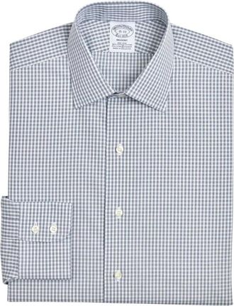Brooks Brothers Regent Regular-fit Non-iron Overhemd - Heren - Casual Overhemden - Blauw - M - Katoen - Overhemden
