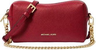 Michael Kors Bryant Small Pebbled Leather Crossbody Bag - Dames - Schoudertassen - Rood - ONE Size - Leer - Tassen