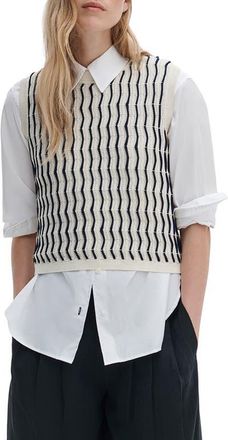 Rag & Bone Leslie Stripe Knit Vest in Ivory at Nordstrom, Size Xx-Small