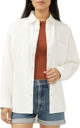 Silver Jeans Co Denim Button-Up Beach Shirt in Ecru at Nordstrom, Size X-Large