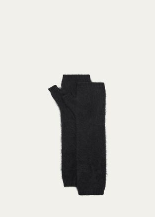 Fleurette Brushed Cashmere Fingerless Gloves