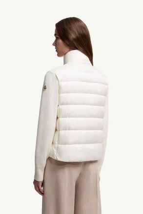 Moncler Quilted Down Gilet - Ecru