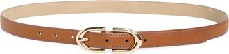 Vince Camuto Stitch Edge Skinny Belt in Cognac at Nordstrom Rack, Size X-Large