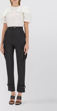 Alexander McQueen cargo pockets military pants with cuffed hem