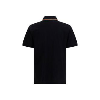 Gucci Mens Black Cotton Polo Shirt