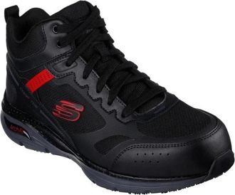 Skechers SR - Bensen 200159-BKRD Mens Black Comp Toe Work Shoes HTAT1147