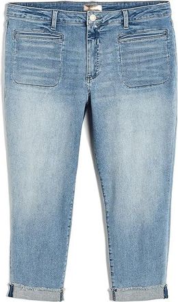 Kut from the Kloth Amy Crop Straight Leg Roll Up Womens Jeans Traditional : 18W 26, Cotton/Denim/Polyester