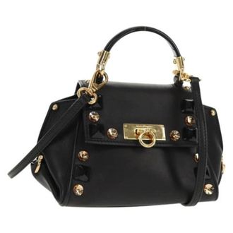 Ferragamo Pre-owned Handbags, female, Black, Size: ONE SIZE Pre-owned Leather Handbag