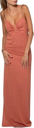 Beliza AVA Lange Jurk - Dames - Avondkleed - Oranje - L - Polyester - Kleedjes