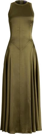Ralph Lauren Collection Abito midi con ruches - Verde