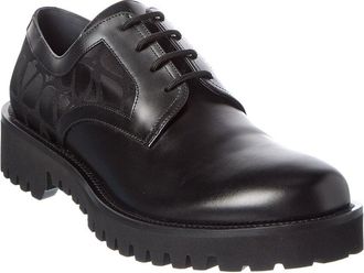 Valentino Vlogo Canvas & Leather Derby