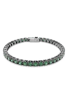 Swarovski Matrix Tennis Bracelet in Green at Nordstrom, Size Medium