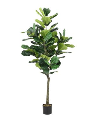 Safavieh Faux 50In Potted Fiddle Leaf Fig Tree