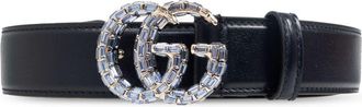 Gucci GG Marmont riem verfraaid met kristallen - Blauw