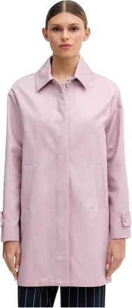 Benetton Midi Duster Jas met Kraag - Dames - Mantel - Roze - L - Katoen - Jassen