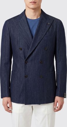 Tagliatore Blazer doppiopetto in cotone con rever classico e spacco posteriore