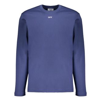Off-white Long Sleeve Tops, male, Blue, Size: 2XL Long Sleeve T-shirt