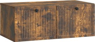 vidaXL Mueble Para Tv De Pared Roble Ahumado 78,5 X 41 X 30 Cm Vidaxl