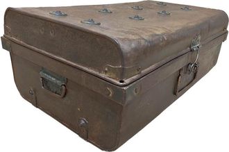 Wanderlust Deco Maleta De Metal Acabado Artesanal 67x37x25h Cm