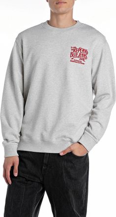 Replay Sweatshirt mit Stickerei auf der Brust