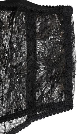 Dolce & Gabbana Womens Black Lace Polka Dot Mesh High Waist Underwear Dots Polyamide Clothing